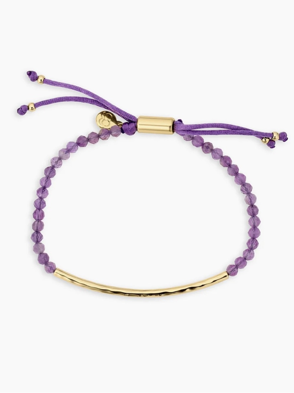 Gorjana Power Gemstone Bracelet in Amethyst and 14k Gold